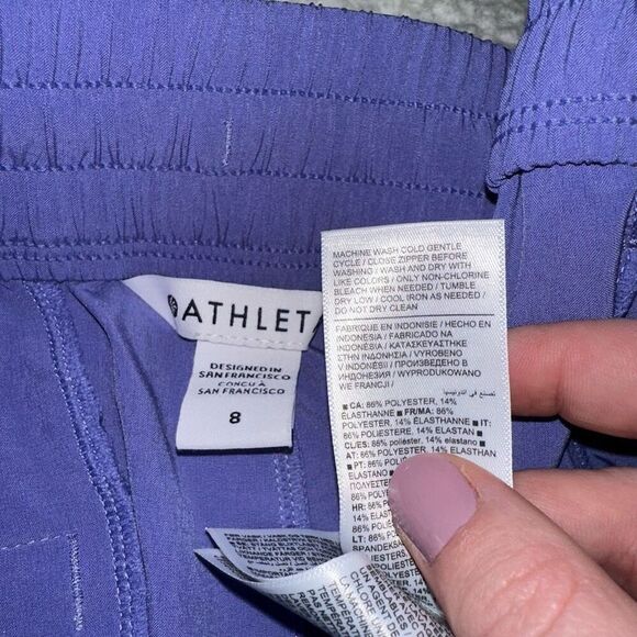 Athleta Women’s Arrival Pants Dark Adonis Blue Size 8 EUC - Picture 7 of 12